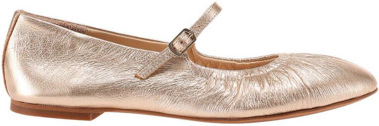Inuovo leren ballerina's goud