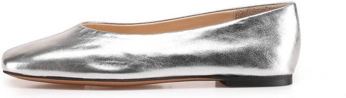 Inuovo leren ballerina's zilver