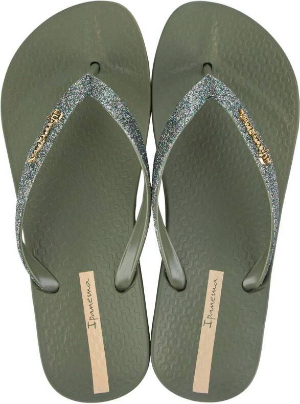 Ipanema Anatomic Lolita teenslippers met glitters groen