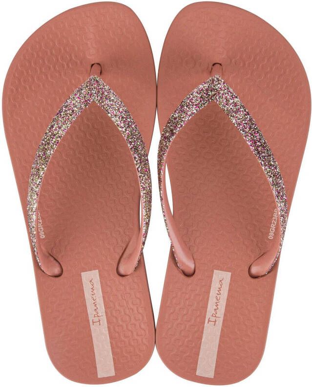 Ipanema Anatomic Lolita teenslippers met glitters oudroze Meisjes Rubber 25 26