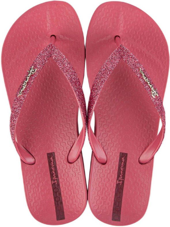 Ipanema Anatomic Lolita teenslippers met glitters rood