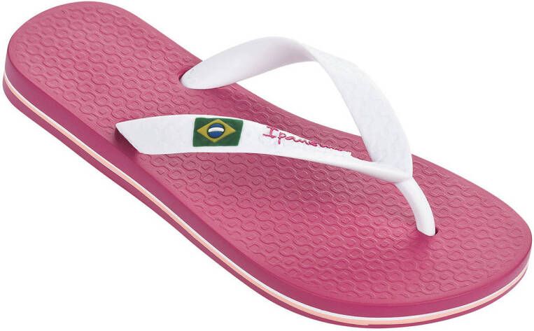 Ipanema Classic Brasil teenslippers fuchsia wit