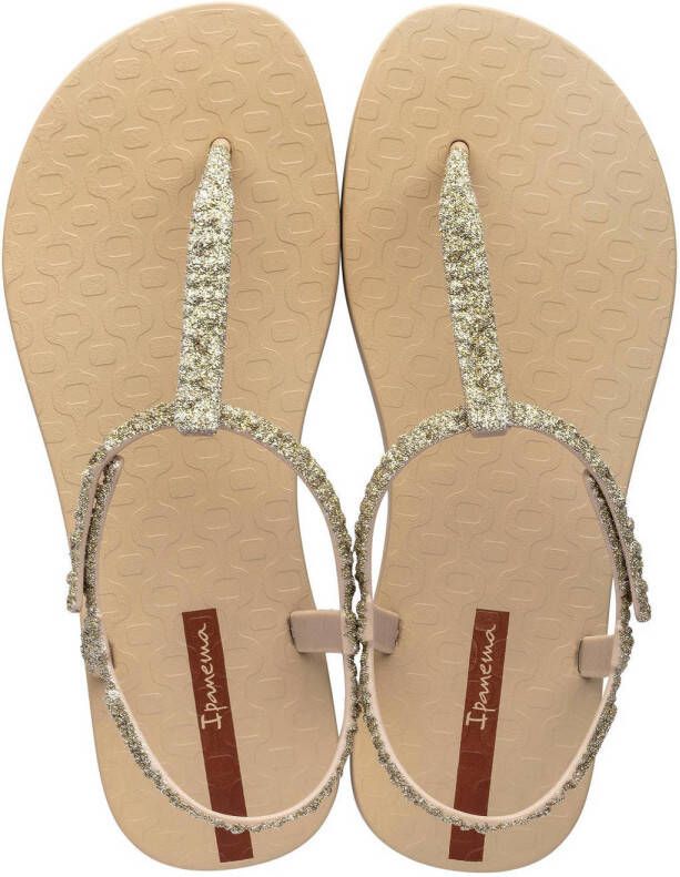 Ipanema glitter sandalen beige