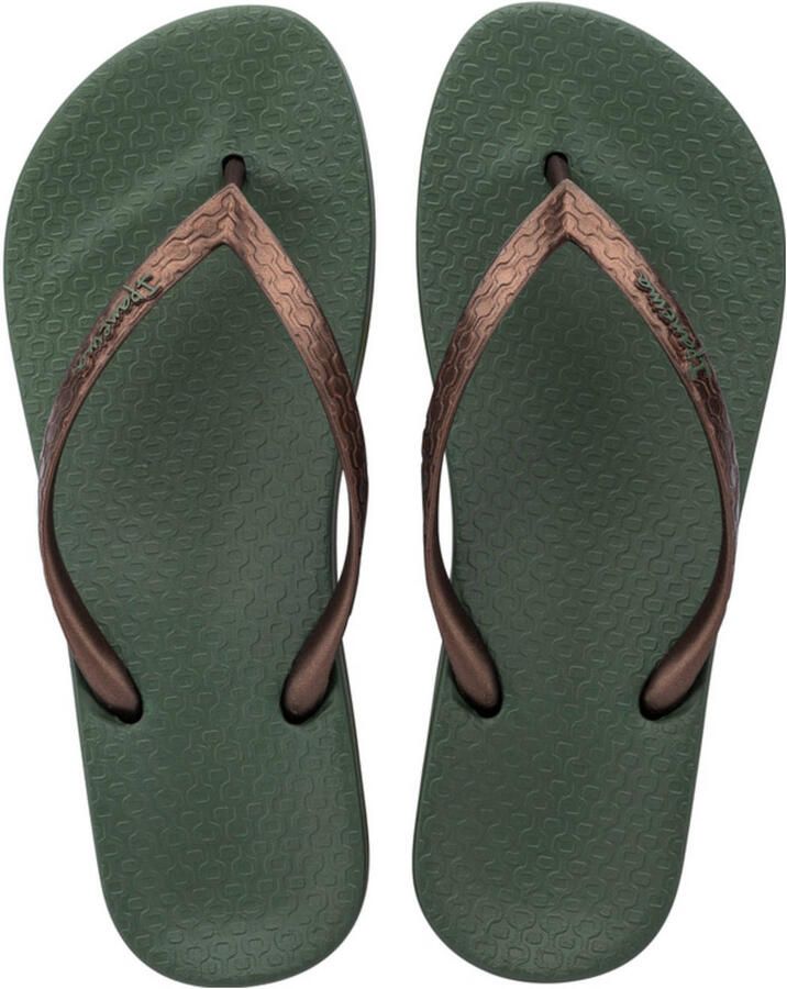 Ipanema Anatomic Tan Dames Slippers Green Bronze