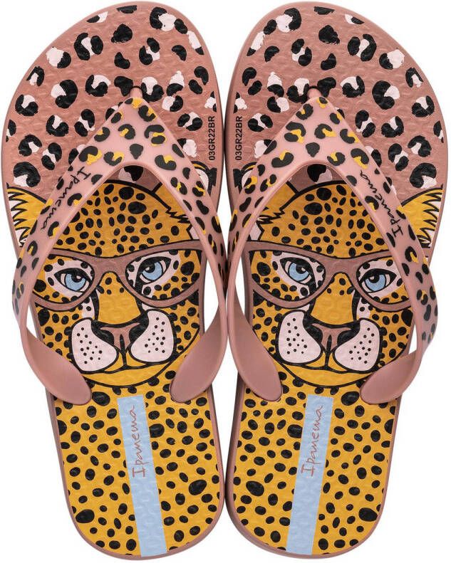 Ipanema Safari Fun teenslippers oudroze geel Meisjes Rubber 27 28