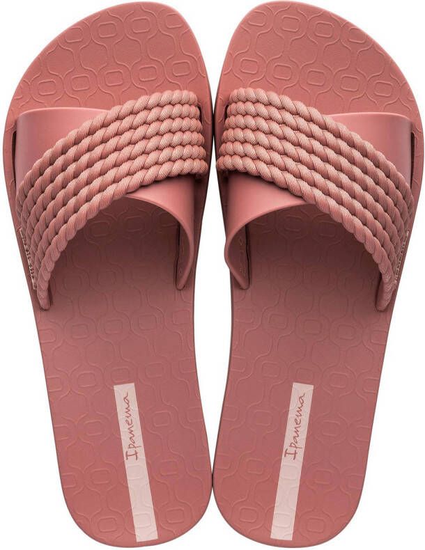 Ipanema Comfortabele Gestreepte Slippers Pink Dames