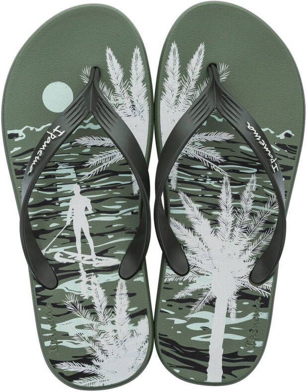 Ipanema Palmboom Print Groene Slippers Green Heren