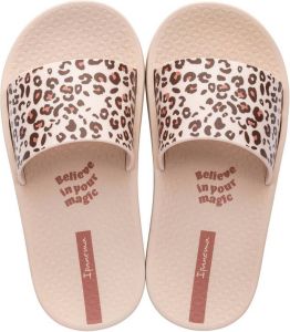 Ipanema Urban Slide badslippers met panterprint beige