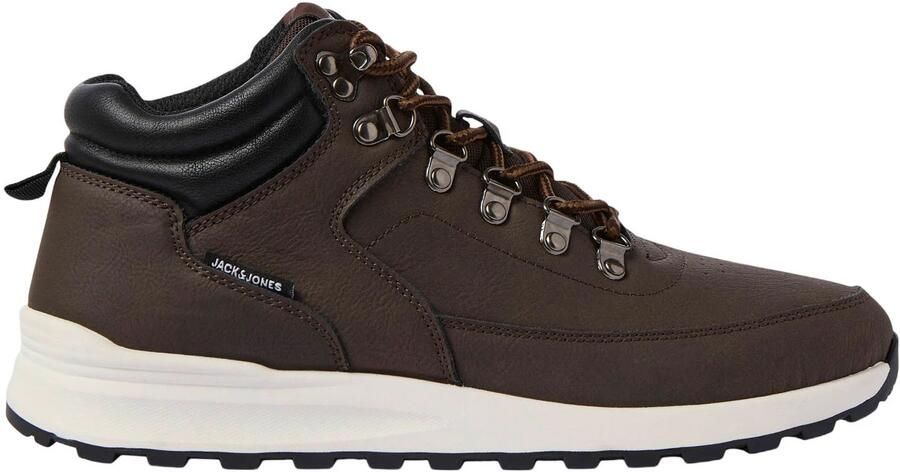 JACK & JONES imitatieleren veterboots met profielzool bruin