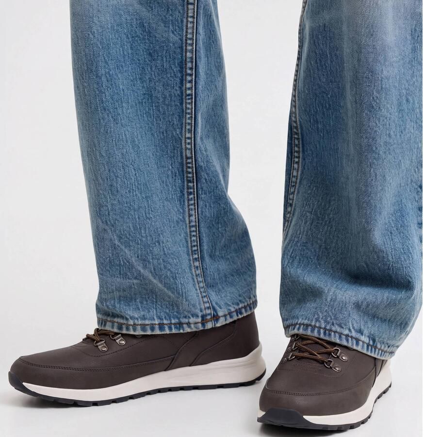 JACK & JONES imitatieleren veterboots met profielzool bruin - Foto 2