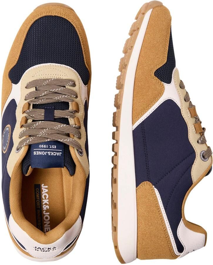 JACK & JONES Jfwcambridge Combo sneakers camel blauw - Foto 3