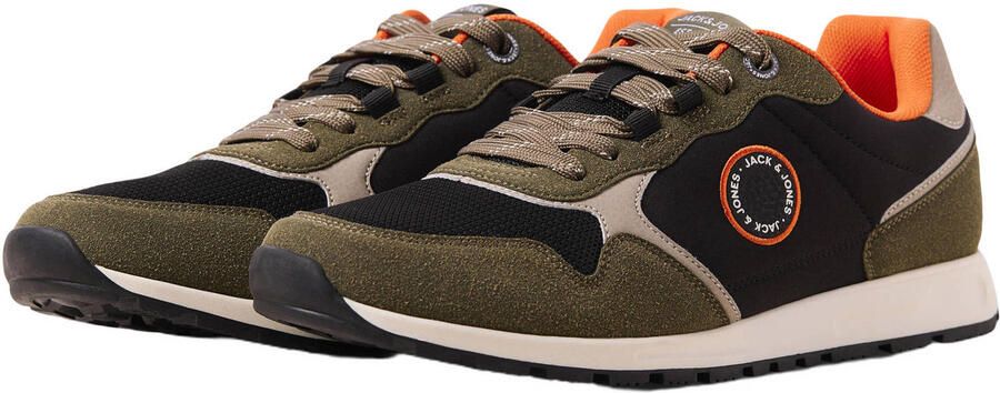 JACK & JONES Jfwcambridge Combo sneakers olijfgroen antraciet - Foto 3
