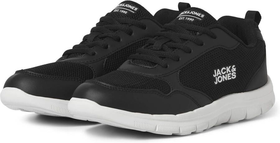 JACK & JONES JFWZOOM sneakers met logo antraciet - Foto 3