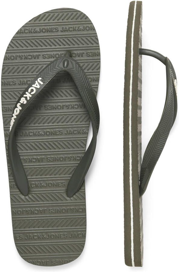 JACK & JONES teenslippers olijfgroen