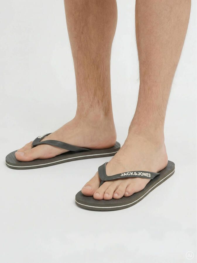 JACK & JONES teenslippers olijfgroen - Foto 3