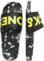 JACK & JONES JFWHyde Splatter badslippers antraciet geel - Thumbnail 1