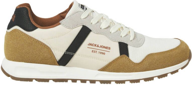 JACK & JONES Jfwharrow Mesh Sneaker sneakers wit cognac