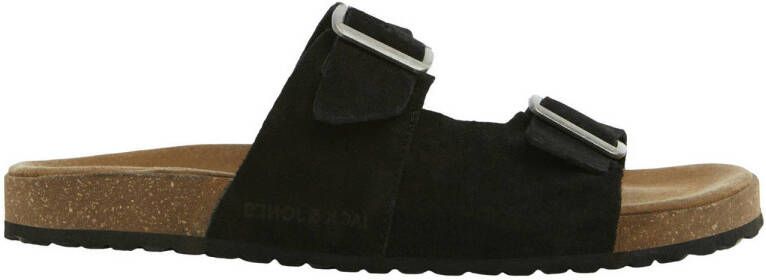 JACK & JONES Jfwlouis Suede Sandal suède slippers antraciet