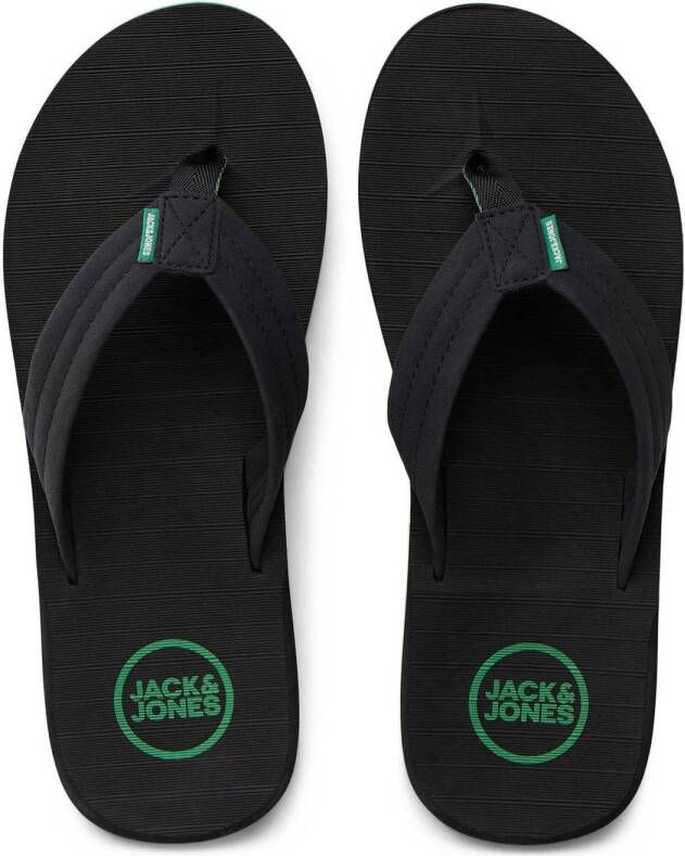 JACK & JONES teenslippers grijs groen