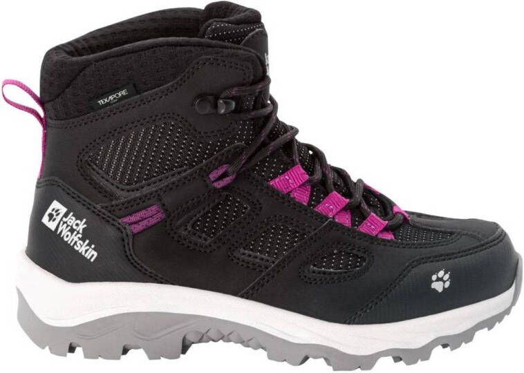 Jack Wolfskin Vojo Texapore Mid wandelschoenen antraciet roze kids