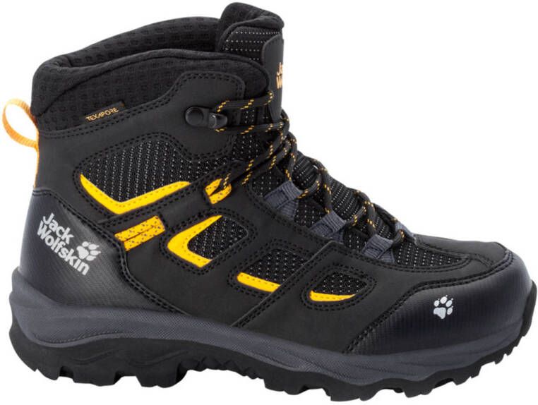 Jack Wolfskin Vojo Texapore Mid Kids Waterdichte wandelschoenen Kinderen Black Burly Yellow