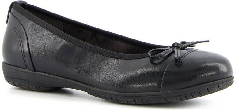 Jana dames ballerina's Zwart