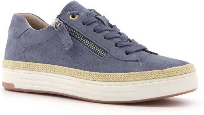 Jana suède sneakers blauw