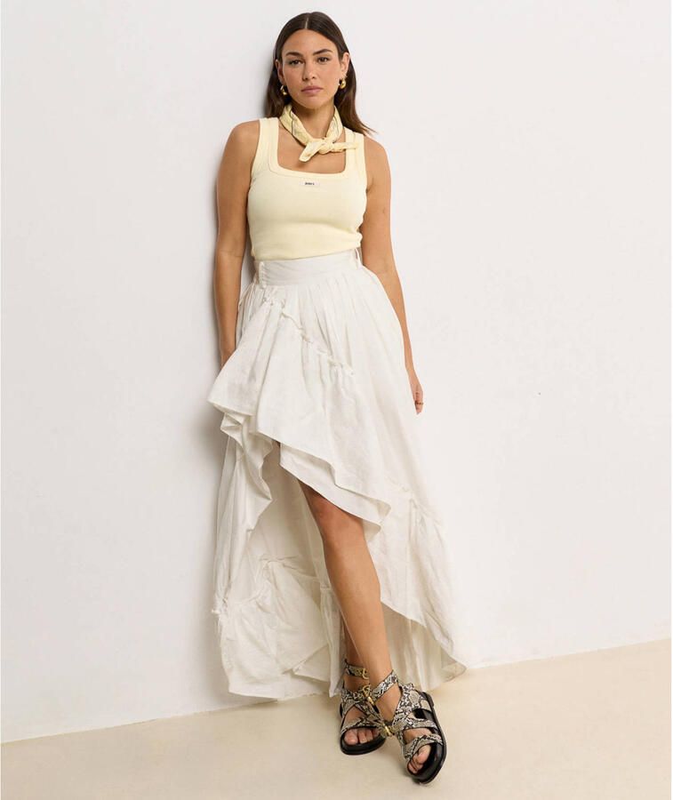 JOSH V Serena leren sandalen met dierenprint beige