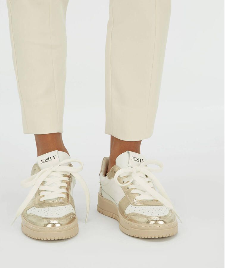 JOSH V Winona sneaker van leer met metallic finish - Foto 2