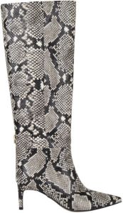 JOSH V Martha Snake laarzen met slangenprint zwart beige