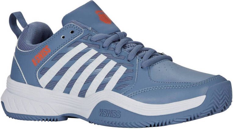 K-Swiss Court Express 2 Clay tennisschoenen blauw wit oranje