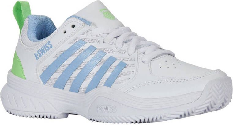 K-Swiss Court Express 2 Gravel Dames Tennisschoenen 94429112m Kleur Wit-blauw