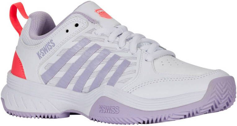 K-Swiss Court Express 2 Clay tennisschoenen wit lila rood