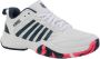 K-Swiss Court Express 2 tennisschoenen wit donkerblauw oranje - Thumbnail 1