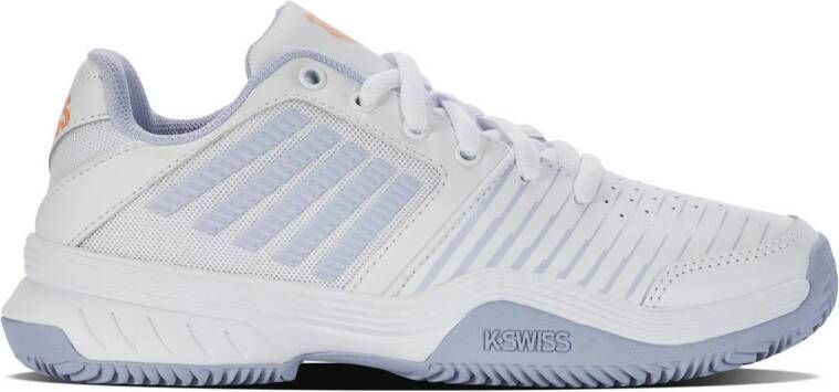 K-Swiss Court Express HB tennisschoenen wit lila licht oranje