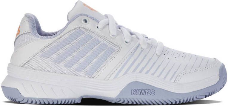 K-Swiss Court Express HB tennisschoenen wit lila licht oranje