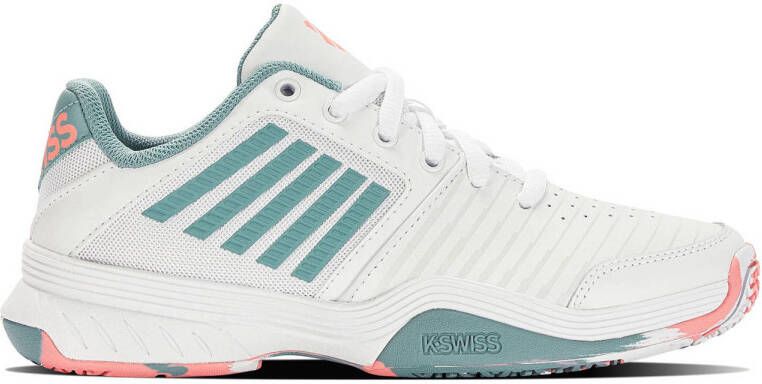 K-Swiss Court Express Omni tennisschoenen wit groen roze