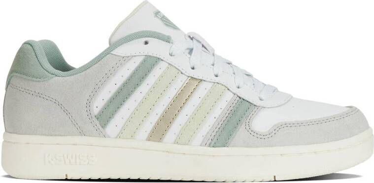 K-Swiss Court Palisander sneakers lichtgrijs lichtgroen wit