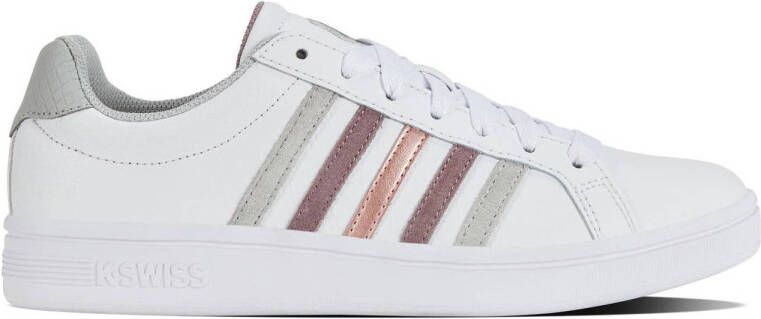 K-Swiss Court Tiebreak sneakers wit lila oudroze