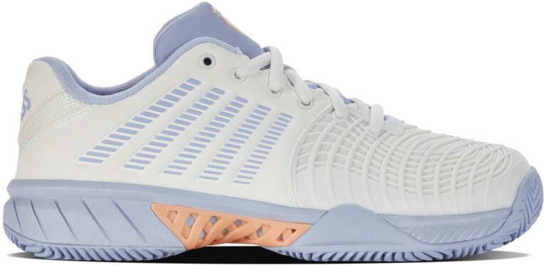 K-Swiss Express Light 3 HB tennisschoenen wit lichtblauw lichtoranje