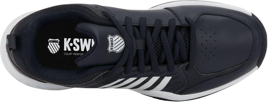 K-Swiss COURT EXPRESS 2 CLAY imitatieleren mesh tennisschoenen zwart wit - Foto 3