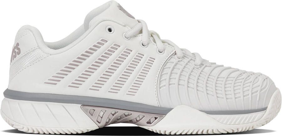 K-Swiss EXPRESS LIGHT 3 CLAY mesh tennisschoenen wit grijs