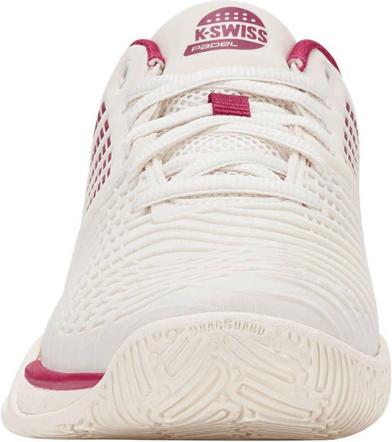 K-Swiss EXPRESS LIGHT 3 PADEL padelschoenen ecru rood oranje