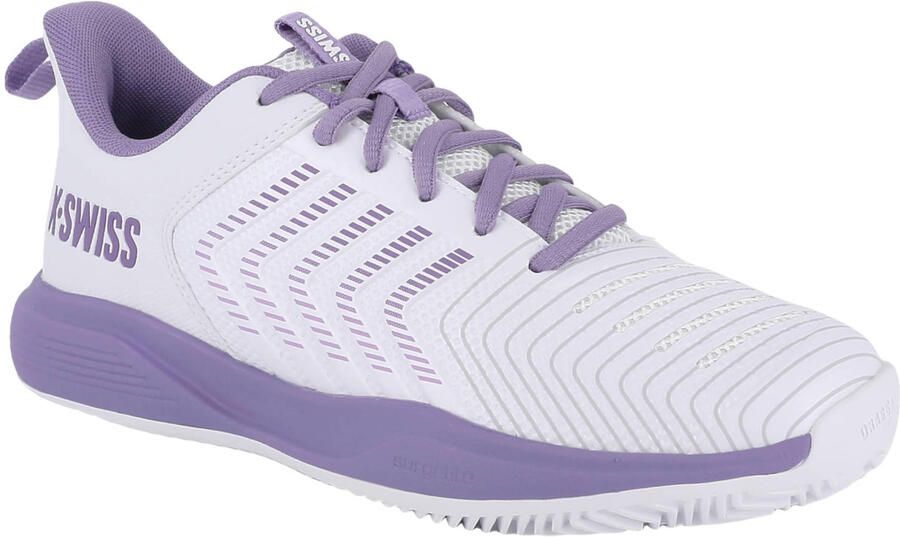K-Swiss Ultrashot Light Clay tennisschoenen wit paars - Foto 3