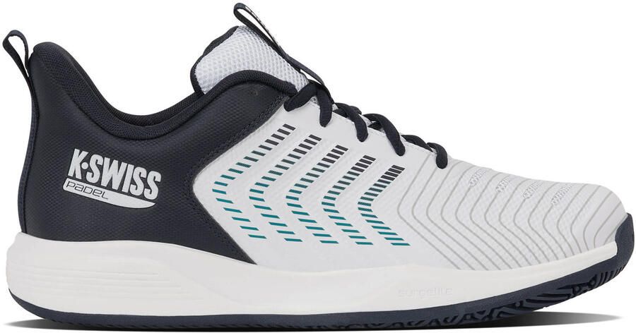 K-Swiss ULTRASHOT LIGHT PADEL mesh tennisschoenen wit antraciet