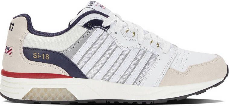 K-Swiss SI-18 RANNELL sneakers wit donkerblauw rood