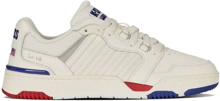 K-Swiss SI-18 Rival sneakers wit donkerblauw rood