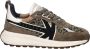 Kaotiko Detroit Glam suède sneakers kaki panter - Thumbnail 1