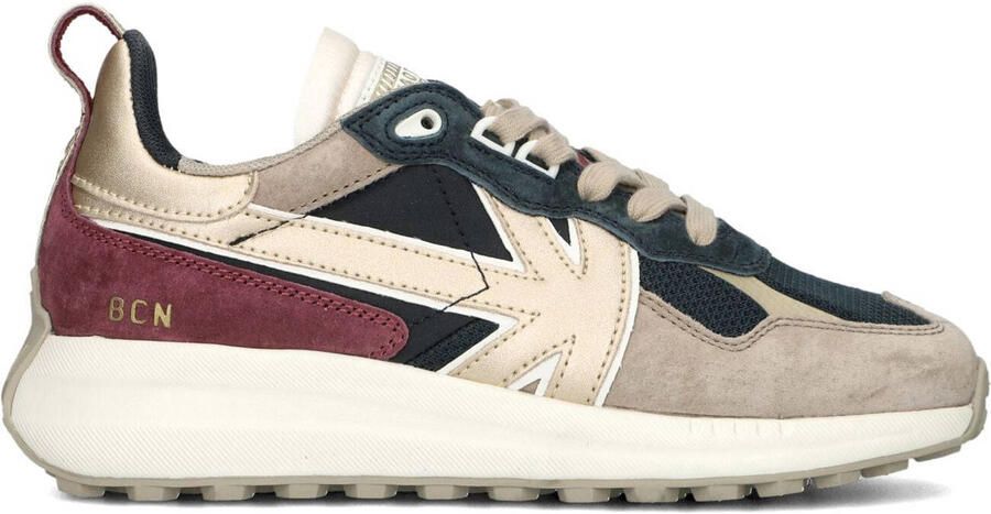 Kaotiko Detroit Glam Sneakers Dames Leren Sneaker Blauw