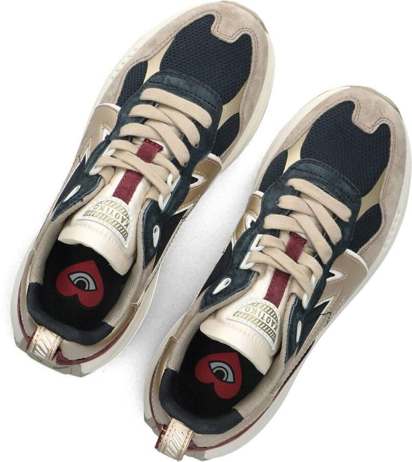 Kaotiko Detroit Glam Sneakers Dames Leren Sneaker Blauw - Foto 2